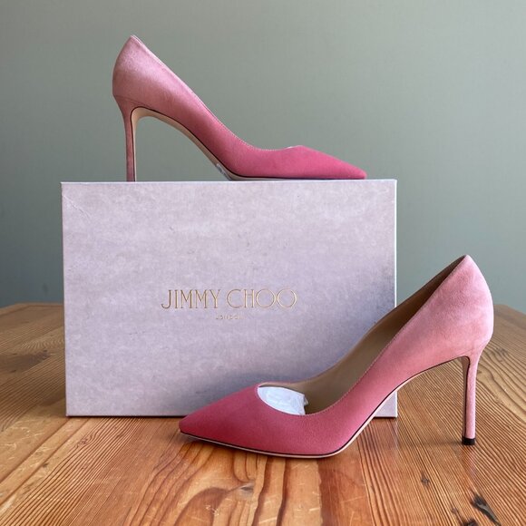 Jimmy Choo Shoes - immy Choo Pink Degrade Romy Pointed Toe Pumps